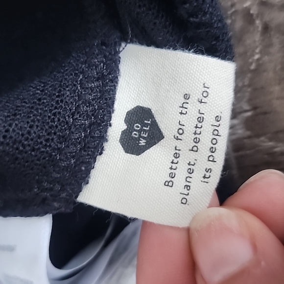 Madewell Weavemix Mockneck Bubble-Sleeve Ribbed Top Small Black - Picture 9 of 14